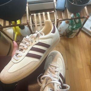 Adidas Samba Cream and Brown Men's Sneakers